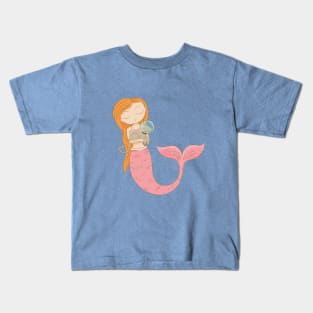 Mermaid and her Cat Kids T-Shirt